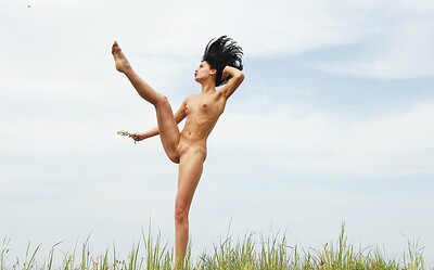 Model Julie in Levitating